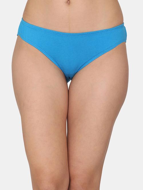 blue solid bikini panty - 18205540 - Very Small Image - 1