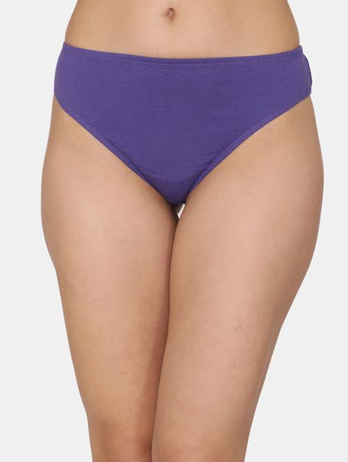 purple solid thongs panty - 18205547 - Very Small Image - 1