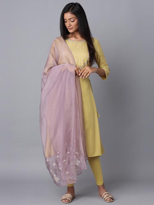 green viscose kurta legging set - 18206461 - Very Small Image - 1