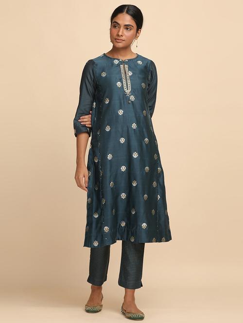 women's straight kurta - 18206699 - Very Small Image - 1