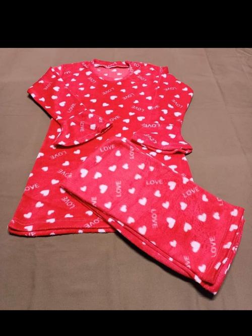 ladies night wear set red color - 18206939 - Very Small Image - 1