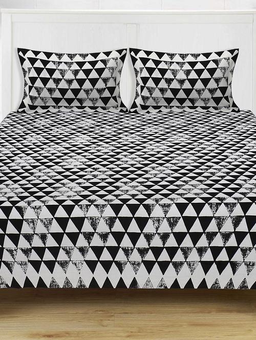 texstylers 100% cotton 108 inch x 108 inch jaipuri print super king size bedsheet with 2 pillow covers - 18207373 - Very Small Image - 1