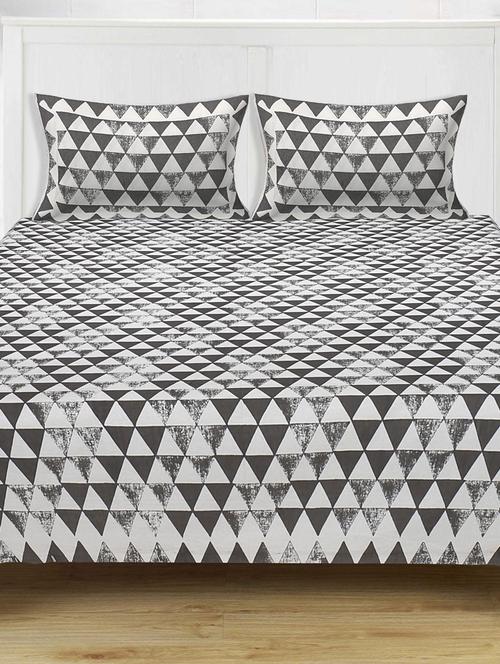 texstylers 100% cotton 108 inch x 108 inch jaipuri print super king size bedsheet with 2 pillow covers - 18207376 - Very Small Image - 1