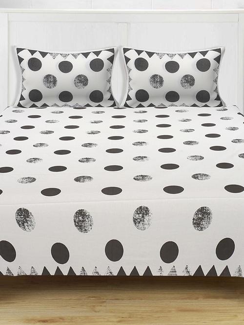 texstylers 100% cotton 108 inch x 108 inch jaipuri print super king size bedsheet with 2 pillow covers - 18207382 - Very Small Image - 1