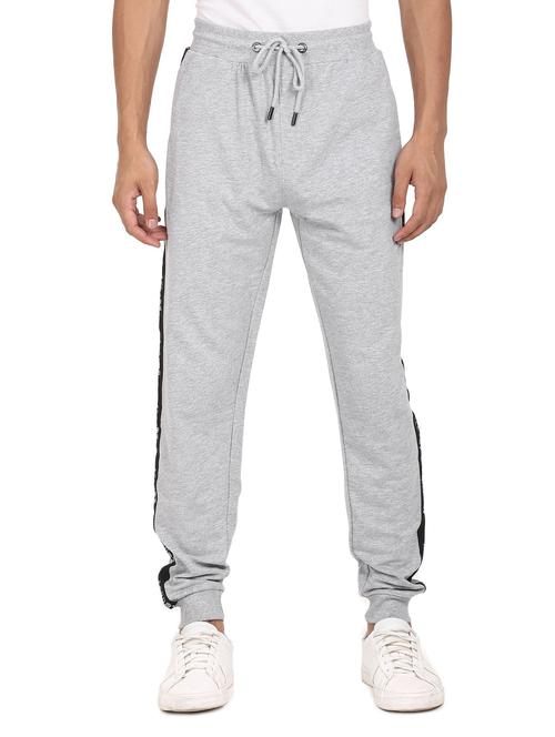 grey solid joggers track pant - 18207491 - Very Small Image - 1