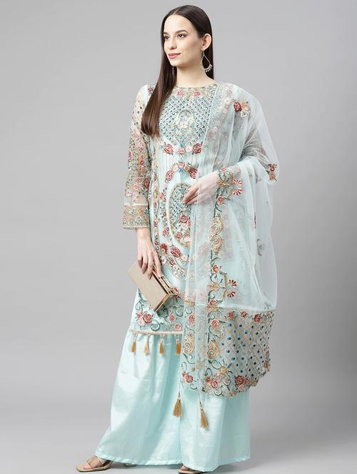 embroidered unstitched suit set - 18207797 - Very Small Image - 1