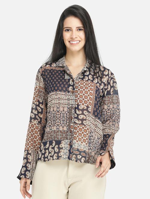 long sleeved printed shirt - 18208159 - Very Small Image - 1