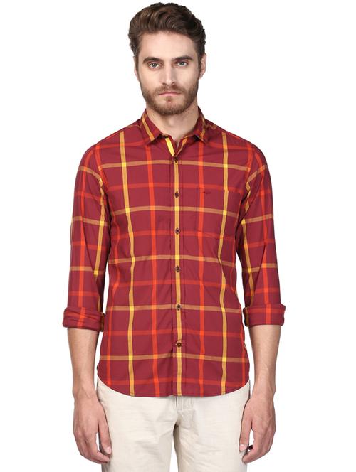 red checkered casual shirt - 18208313 - Very Small Image - 1