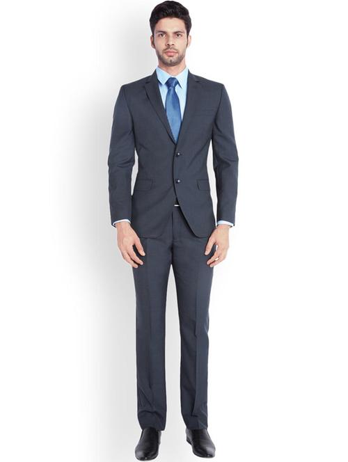 blue solid suit - 18208387 - Very Small Image - 1