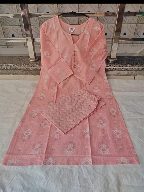 ladies cotton palazzo set pink color - 18208425 - Very Small Image - 1