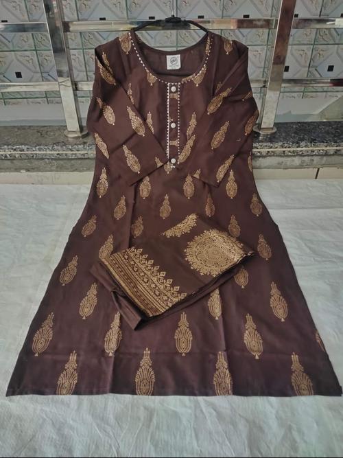 ladies cotton palazzo set brown color - 18208431 - Very Small Image - 1