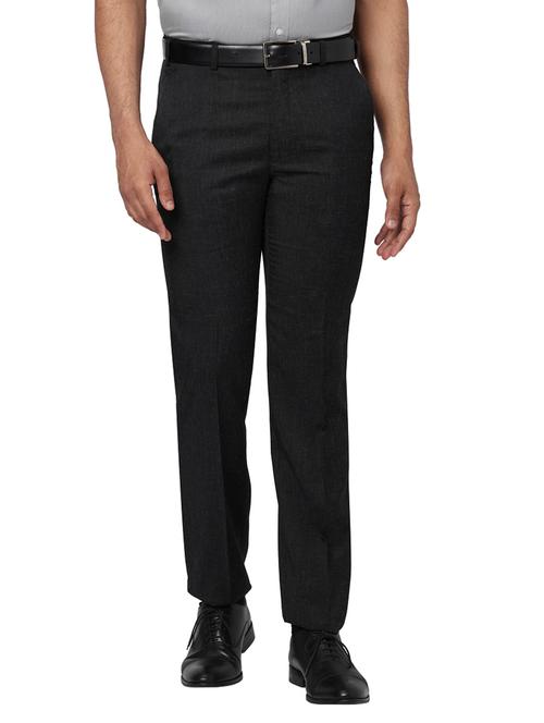black solid formal trouser - 18208553 - Very Small Image - 1