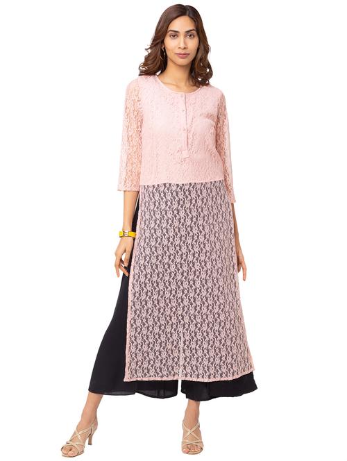 pink solid shift dresses & tunic - 18209123 - Very Small Image - 1