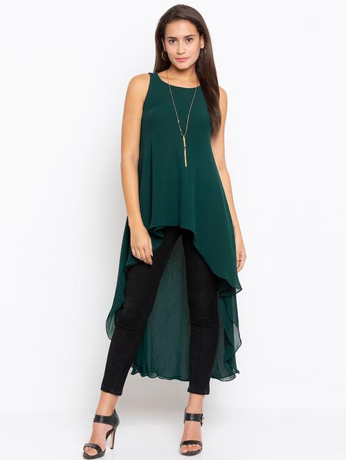 green solid high-low top - 18209182 - Very Small Image - 1