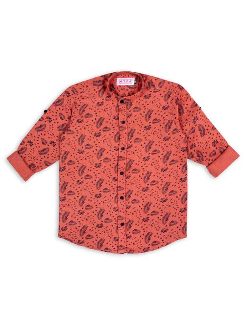 orange printed shirt - 18209273 - Very Small Image - 1
