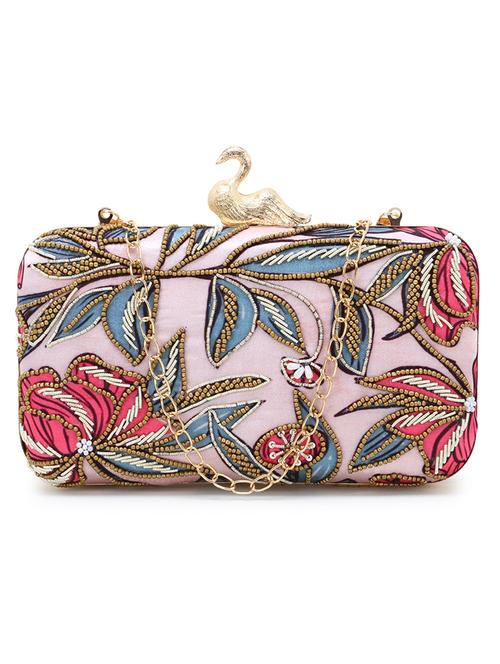 pink satin box clutch - 18209774 - Very Small Image - 1