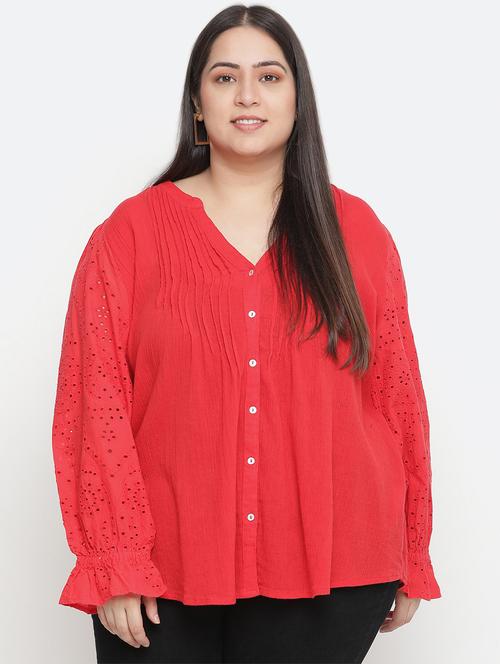 mandarin neck solid top - 18210727 - Very Small Image - 1