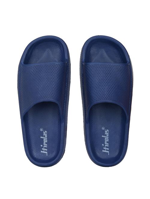 blue pu slip on slippers - 18210883 - Very Small Image - 1