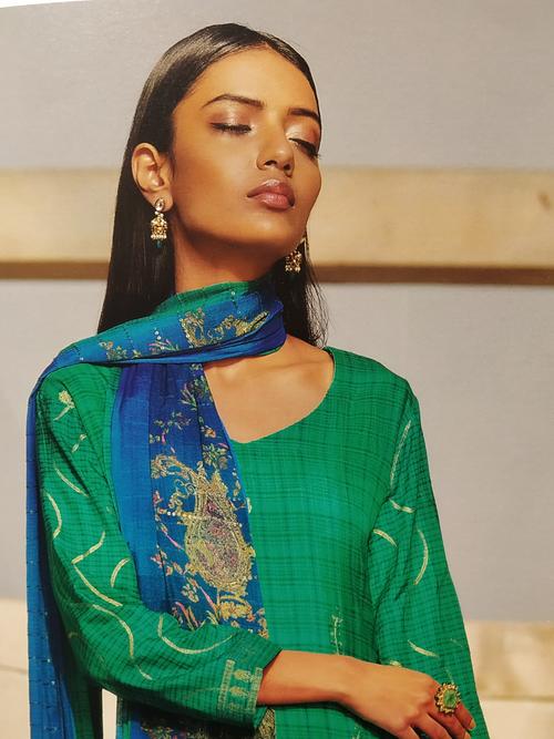 ladies unstitched suits - 18211011 - Very Small Image - 1