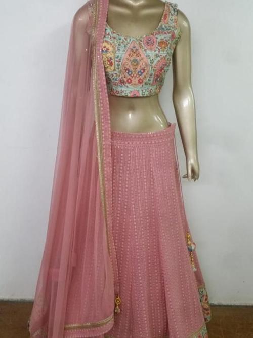 crop top party wear with heavy - 18211058 - Very Small Image - 1