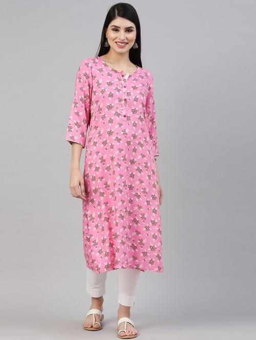 women's straight kurta - 18211084 - Very Small Image - 1
