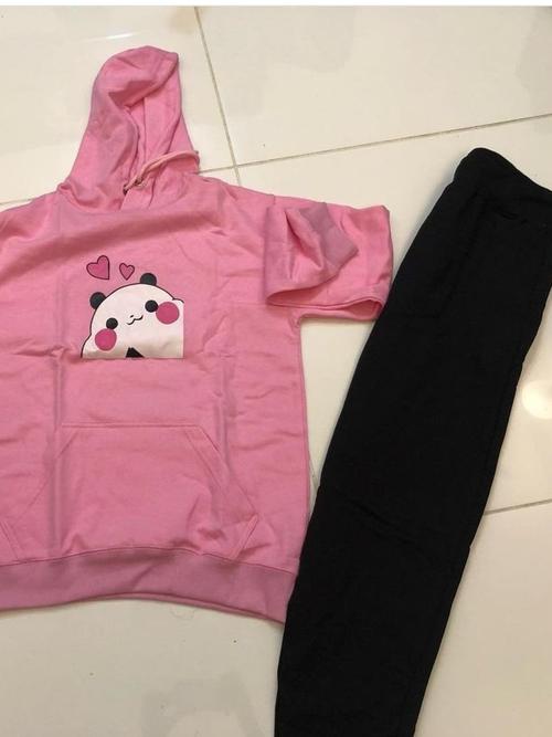 ladies woolen night wear pink color - 18211261 - Very Small Image - 1