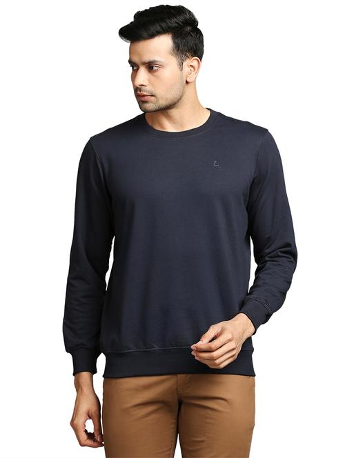 navy-blue solid sweatshirt - 18211300 - Very Small Image - 1