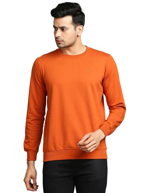 orange solid sweatshirt - 18211301 - Very Small Image - 1