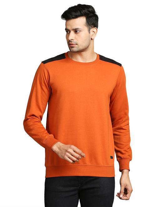 orange solid sweatshirt - 18211308 - Very Small Image - 1