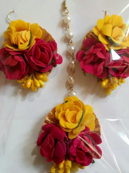 hair accessories flower jewellery multi color - 18211531 - Very Small Image - 1
