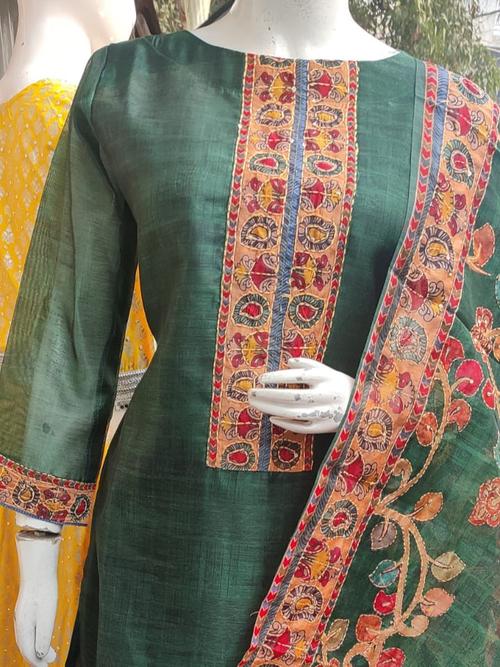 ladies straight kurta with pant and - 18211539 - Very Small Image - 1