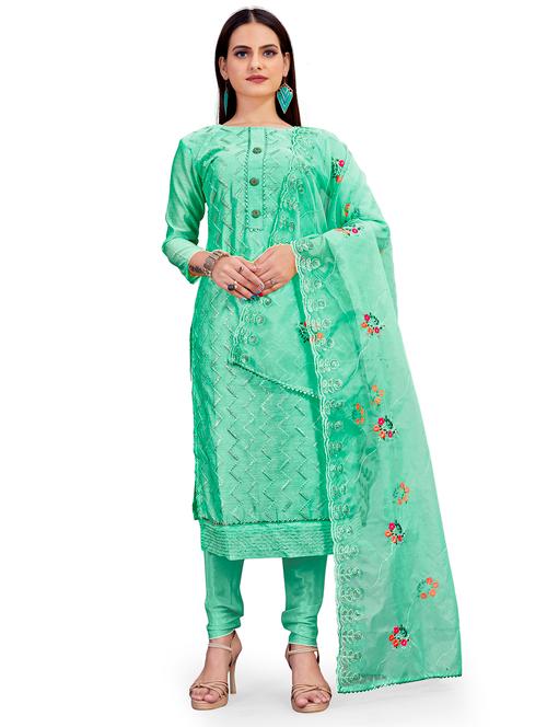 sequined unstitched suit set - 18211837 - Very Small Image - 1