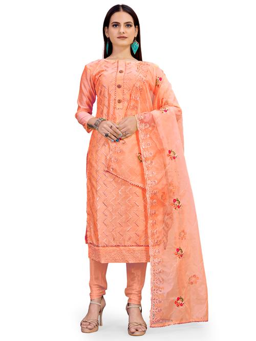 sequined unstitched suit set - 18211838 - Very Small Image - 1