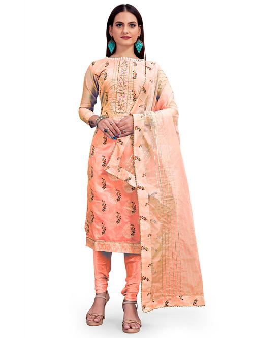 embroidered unstitched suit set - 18211863 - Very Small Image - 1