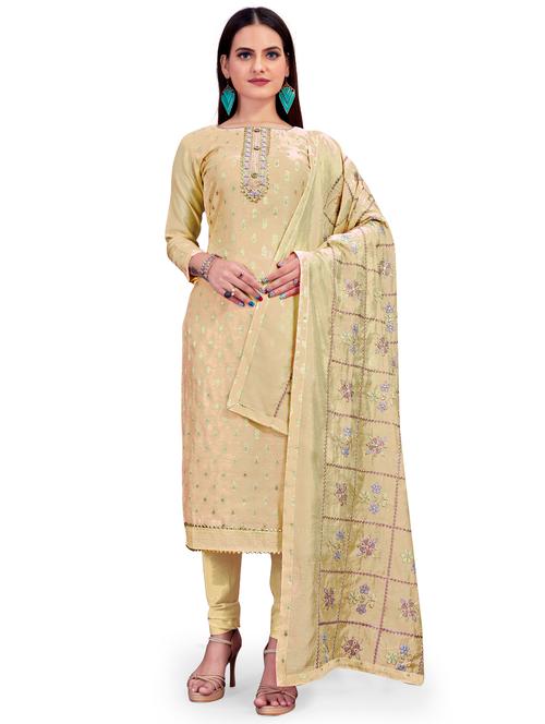 embroidered unstitched suit set - 18211883 - Very Small Image - 1