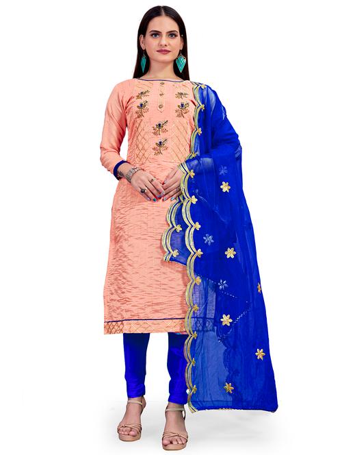 embroidered unstitched suit set - 18211891 - Very Small Image - 1
