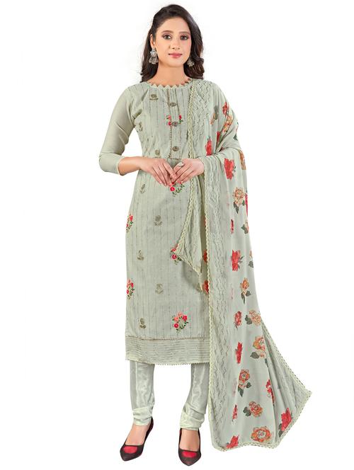 sequined unstitched suit set - 18211911 - Very Small Image - 1