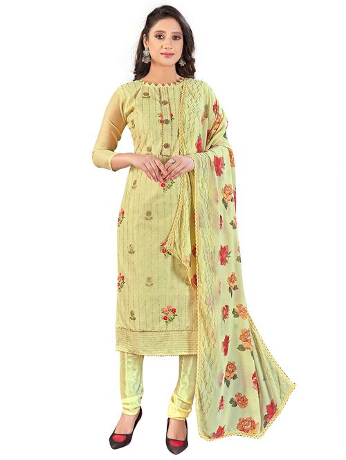 sequined unstitched suit set - 18211912 - Very Small Image - 1
