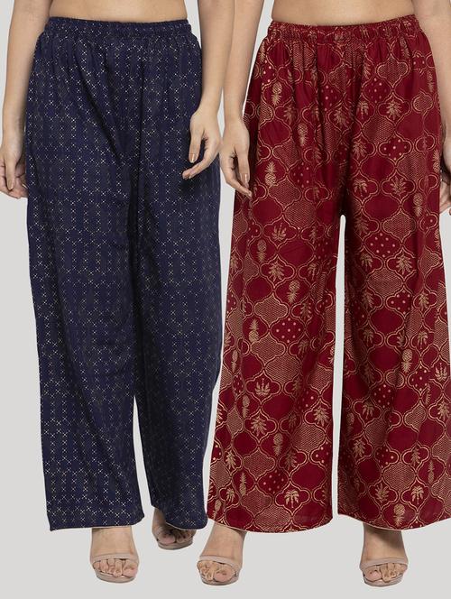 set of 2 printed palazzo - 18212439 - Very Small Image - 1