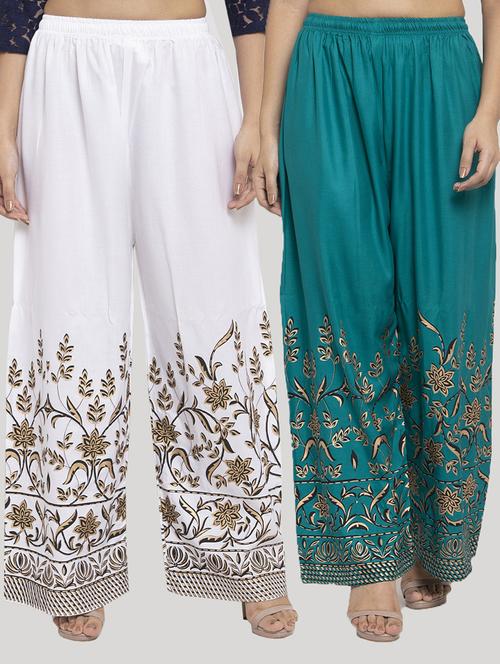 set of 2 printed palazzo - 18212504 - Very Small Image - 1