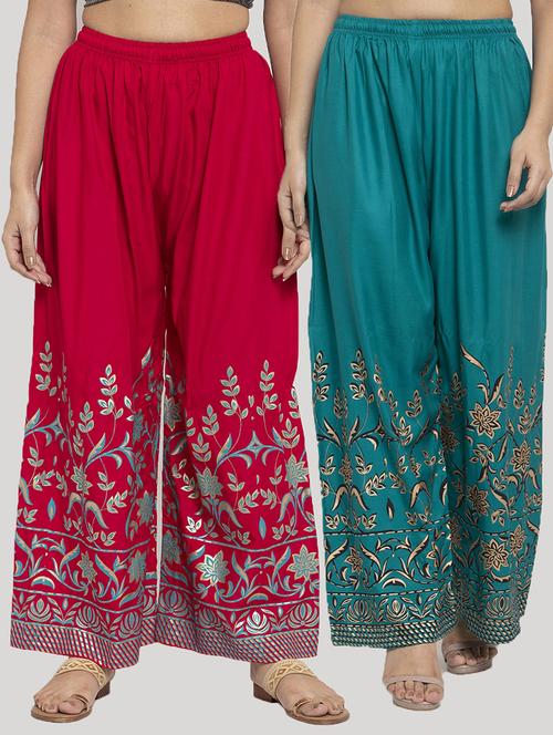 set of 2 printed palazzo - 18212505 - Very Small Image - 1