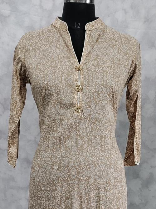 camric cotton long kurti - 18212608 - Very Small Image - 1