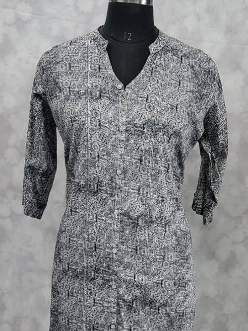 camric cotton long kurti - 18212610 - Very Small Image - 1