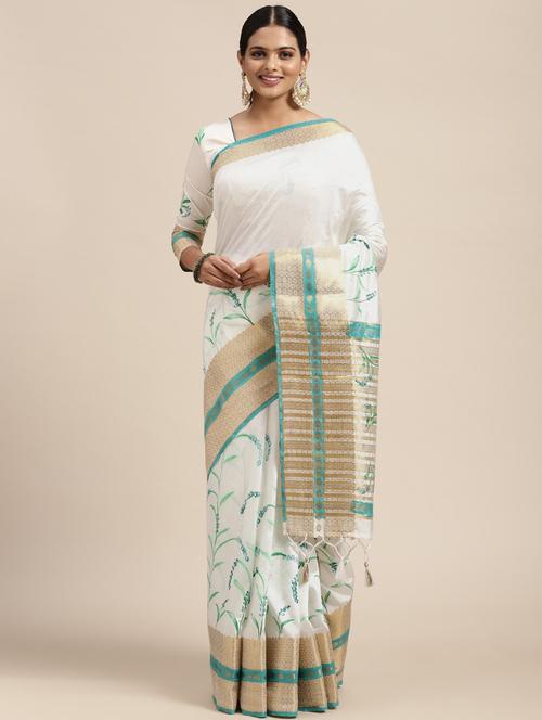 tie & dye woven saree with blouse - 18212853 - Very Small Image - 1