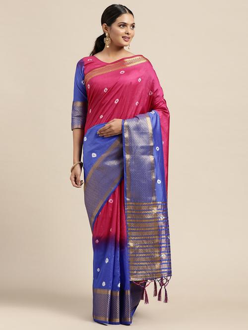women's self design pink colored saree - 18212867 - Very Small Image - 1