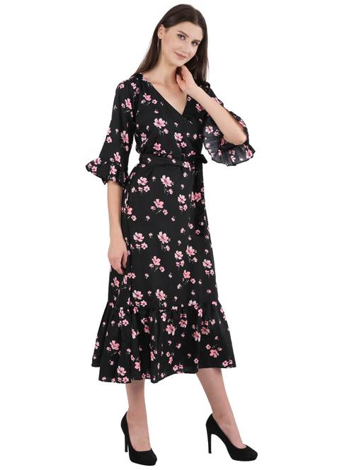 floral print fit & flare dress - 18213110 - Very Small Image - 1