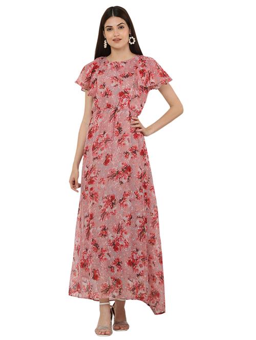 floral print fit & flare dress - 18213130 - Very Small Image - 1