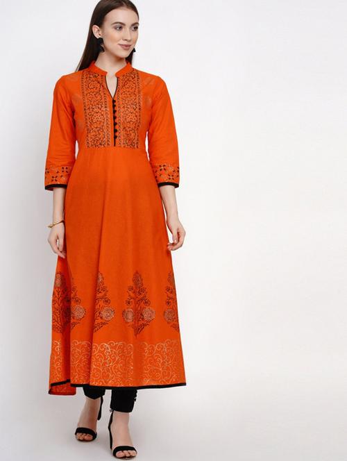 women's flared kurta - 18213280 - Very Small Image - 1