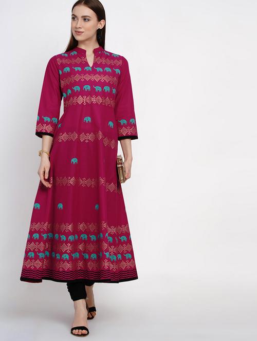 women's flared kurta - 18213282 - Very Small Image - 1