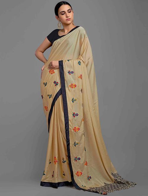 women's embroidered saree - 18213918 - Very Small Image - 1